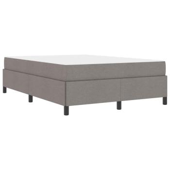 Boxspringbett Taupe, Schwarz 140 x 200 cm Stoff, Ingenieurholz
