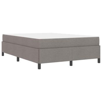Boxspringbett Taupe, Schwarz 140 x 200 cm Stoff, Ingenieurholz