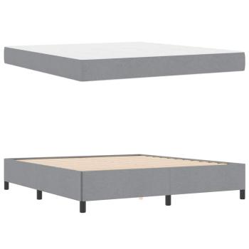 Boxspringbett Hellgrau, Schwarz 180 x 200 cm