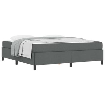 Boxspringbett Dunkelgrau, Schwarz 180 x 200 cm