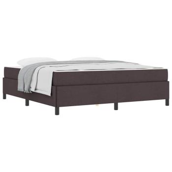 Boxspringbett Braun 180 x 200 cm Stoff, Ingenieurholz