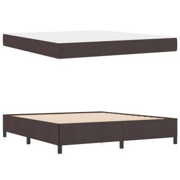 Boxspringbett Braun 180 x 200 cm Stoff, Ingenieurholz