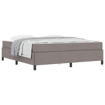 Boxspringbett Taupe, Schwarz 180 x 200 cm Stoff, Ingenieurholz