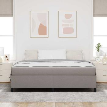 Boxspringbett Taupe, Schwarz 180 x 200 cm Stoff, Ingenieurholz