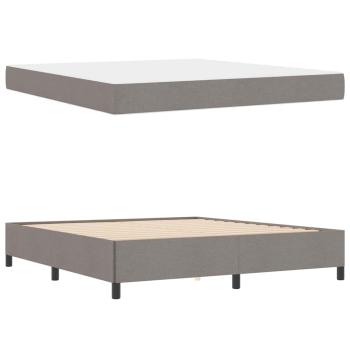 Boxspringbett Taupe, Schwarz 180 x 200 cm Stoff, Ingenieurholz