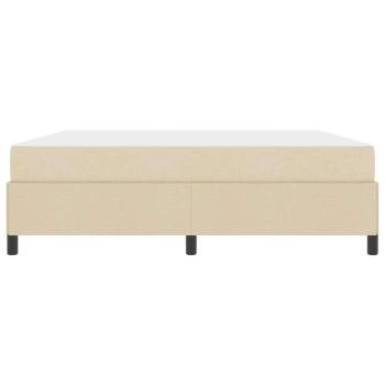 Boxspringbett Creme, Schwarz 180 x 200 cm Stoff, Ingenieurholz