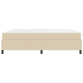 Boxspringbett Creme, Schwarz 180 x 200 cm Stoff, Ingenieurholz