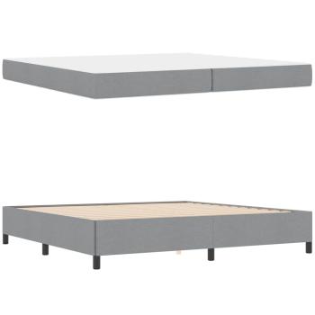 Boxspringbett Hellgrau, Schwarz 200 x 200 cm