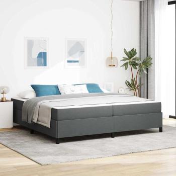 ARDEBO.de - Boxspringbett Dunkelgrau, Schwarz 200 x 200 cm