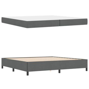 Boxspringbett Dunkelgrau, Schwarz 200 x 200 cm