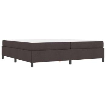 Boxspringbett Braun 200 x 200 cm Stoff, Ingenieurholz