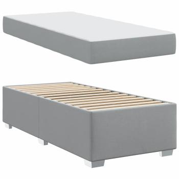 Bettgestell Sonstiges Hellgrau 90 x 190 cm Stoff