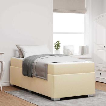 ARDEBO.de - Bettgestell Sonstiges Creme 90 x 200 cm Stoff