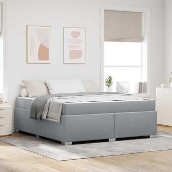 ARDEBO.de - Bettgestell Sonstiges Hellgrau 180 x 200 cm Stoff