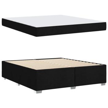 Bettgestell Sonstiges Schwarz 180 x 200 cm Stoff
