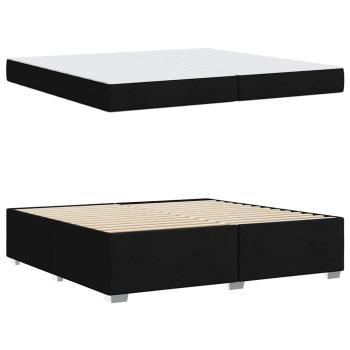 Bettgestell Sonstiges Schwarz 200 x 200 cm Stoff