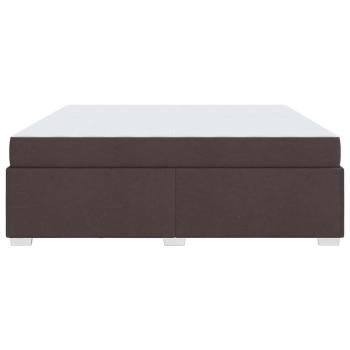 Bettgestell Sonstiges Dunkelbraun 200 x 200 cm Stoff