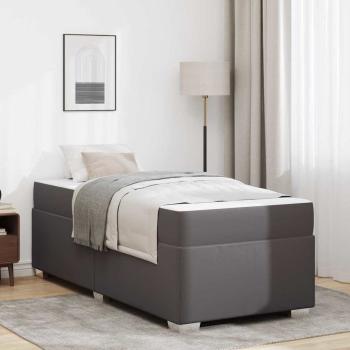 ARDEBO.de - Bettgestell Sonstiges Grau 90 x 200 cm Kunstleder