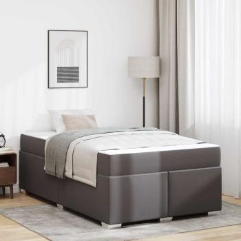 ARDEBO.de - Bettgestell Sonstiges Grau 120 x 190 cm Kunstleder