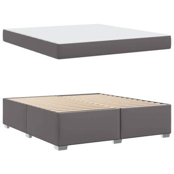 Bettgestell Sonstiges Grau 180 x 200 cm Kunstleder