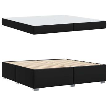 Bettgestell Sonstiges Schwarz 200 x 200 cm Kunstleder