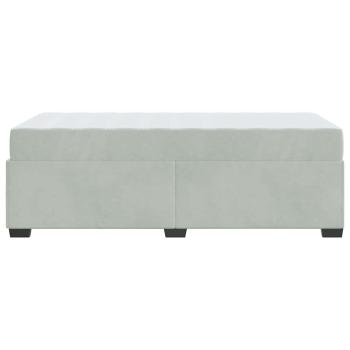 Bettgestell mit Matratze Sonstiges Hellgrau 80 x 200 cm Samt