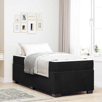 ARDEBO.de - Bettgestell mit Matratze Sonstiges Schwarz 80 x 200 cm Samt