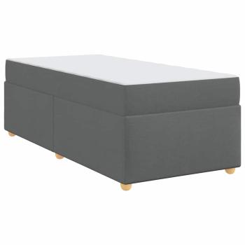 Bettgestell mit Matratze Sonstiges Dunkelgrau 90 x 190 cm Stoff
