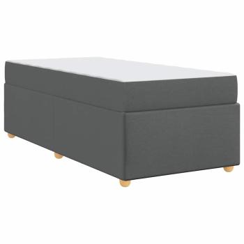 Bettgestell mit Matratze Sonstiges Dunkelgrau 90 x 190 cm Stoff