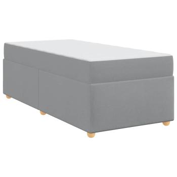 Bettgestell mit Matratze Sonstiges Hellgrau 90 x 200 cm Stoff