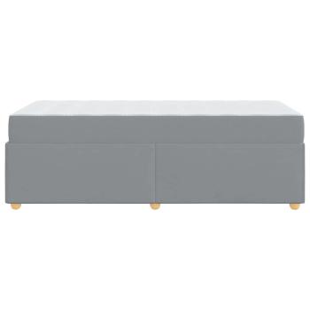 Bettgestell mit Matratze Sonstiges Hellgrau 90 x 200 cm Stoff