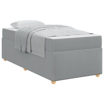 ARDEBO.de - Bettgestell mit Matratze Sonstiges Hellgrau 100 x 200 cm Stoff