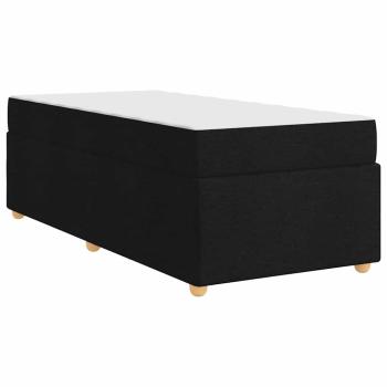 Bettgestell mit Matratze Sonstiges Schwarz 100 x 200 cm Stoff