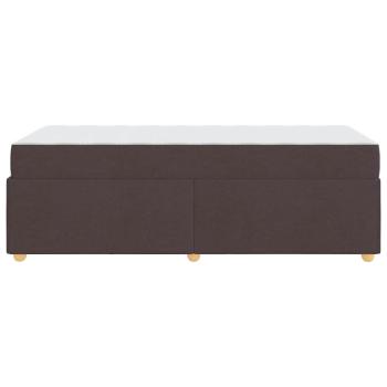 Bettgestell mit Matratze Dunkelbraun 100 x 200 cm Stoff