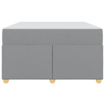 Bettgestell mit Matratze Sonstiges Hellgrau 120 x 190 cm Stoff