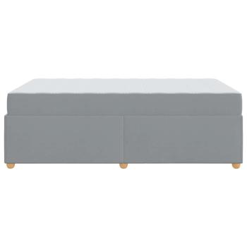 Bettgestell mit Matratze Sonstiges Hellgrau 120 x 190 cm Stoff