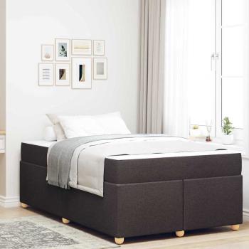 ARDEBO.de - Bettgestell mit Matratze Dunkelbraun 120 x 190 cm Stoff