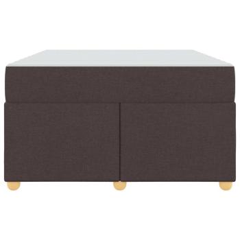 Bettgestell mit Matratze Dunkelbraun 120 x 190 cm Stoff