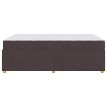 Bettgestell mit Matratze Dunkelbraun 120 x 190 cm Stoff