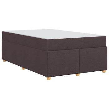 Bettgestell mit Matratze Dunkelbraun 120 x 190 cm Stoff