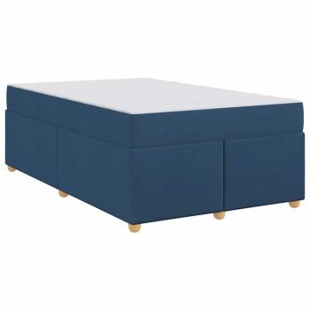 Bettgestell mit Matratze Sonstiges Blau 120 x 190 cm Stoff