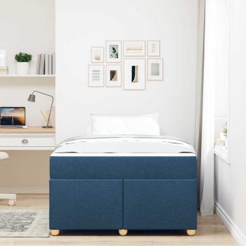 Bettgestell mit Matratze Sonstiges Blau 120 x 190 cm Stoff