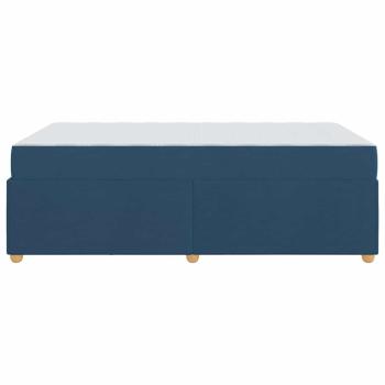 Bettgestell mit Matratze Sonstiges Blau 120 x 190 cm Stoff