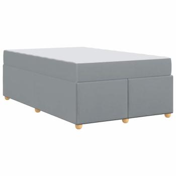 Bettgestell mit Matratze Sonstiges Hellgrau 120 x 200 cm Stoff