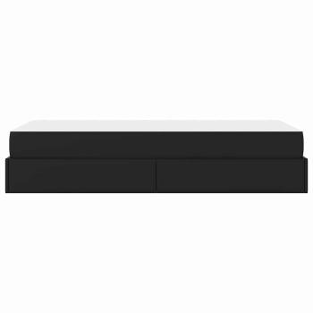 Bettgestell mit Matratze Schwarz 100 x 200 cm Kunstleder
