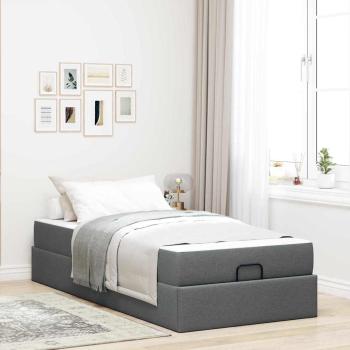 ARDEBO.de - Bettgestell Dunkelgrau 80 x 200 cm Stoff