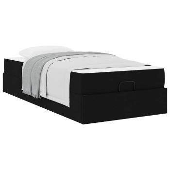 Bettgestell Schwarz 90 x 190 cm Stoff
