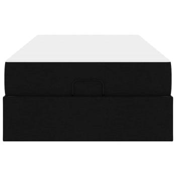 Bettgestell Schwarz 90 x 190 cm Stoff