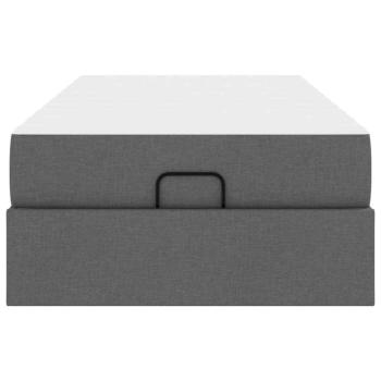 Bettgestell Dunkelgrau 90 x 200 cm Stoff