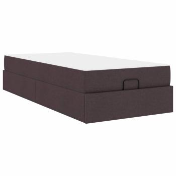 Bettgestell Dunkelbraun 90 x 200 cm Stoff